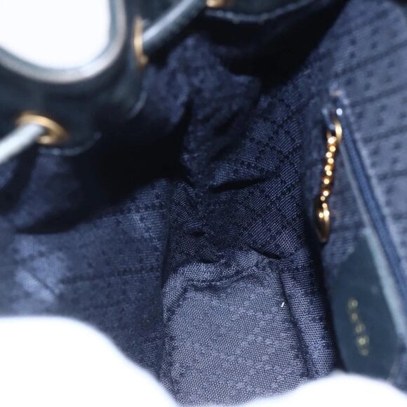 GUCCI Bamboo Backpack Leather Black Gold 003 1956 0030 Auth ka167 main image 9
